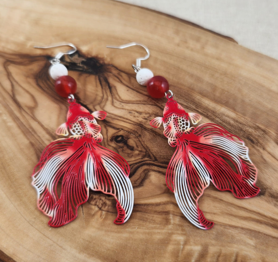 Red Beta Earrings