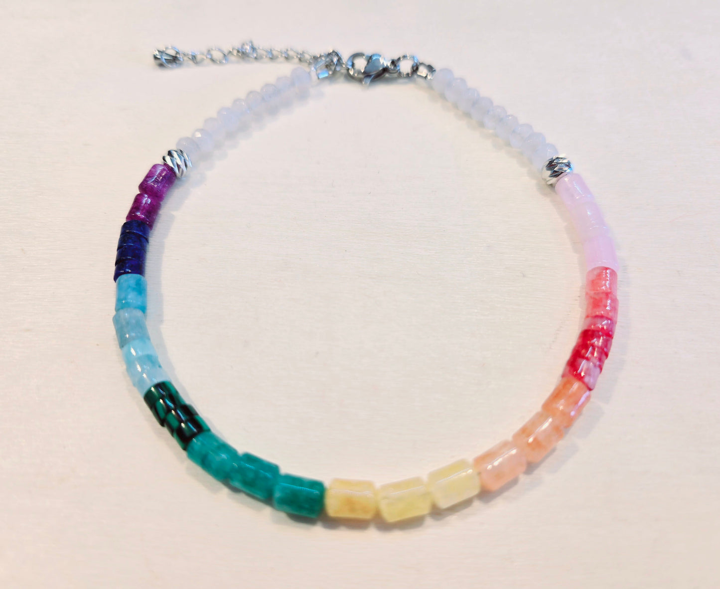 Rainbow ankle bracelet