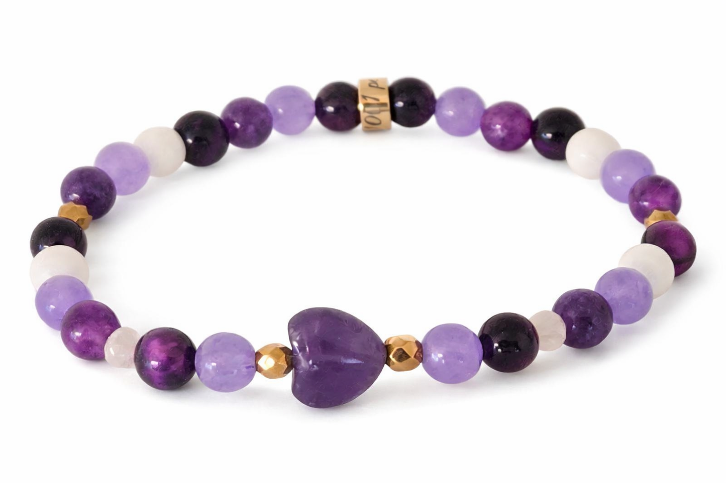 Bracelet Coeur mauve