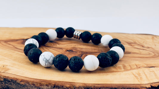 Lava Stone Bracelet size L