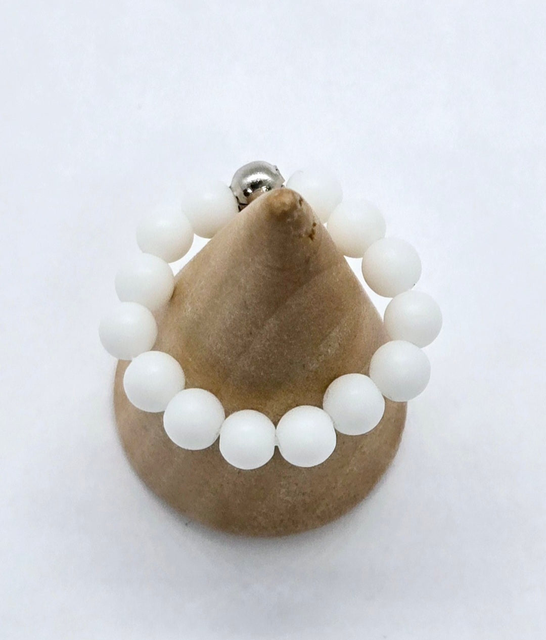 Bague agate blanche