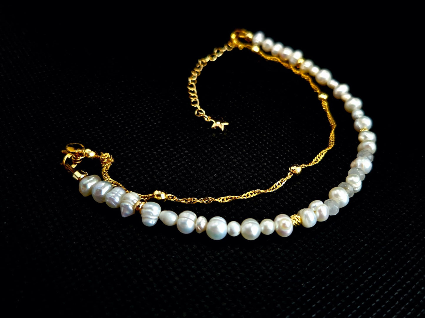 Double freshwater pearl bracelet