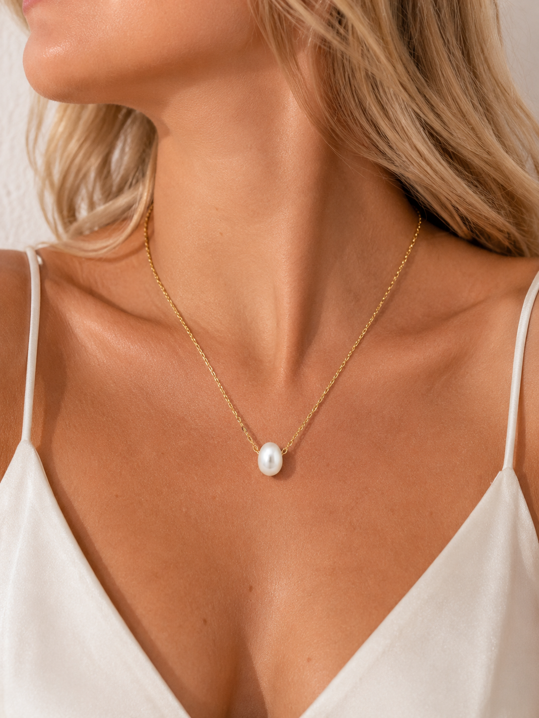 Collier perle d'eau douce blanche