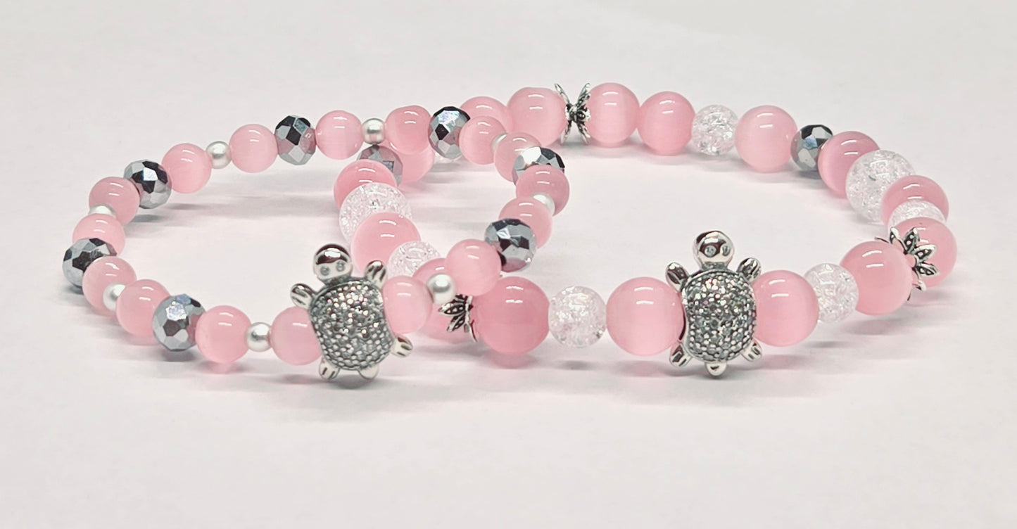 Bracelet Tortue Rose