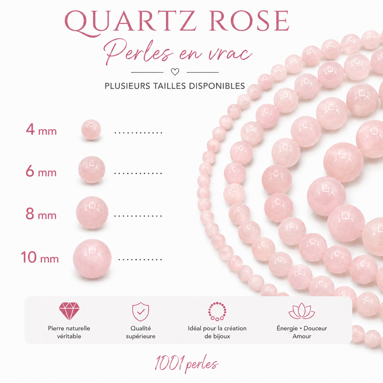 Quartz rose en vrac