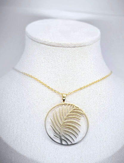 Collier feuille palmier