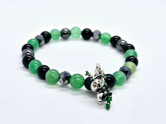 Bracelet enfant Panda vert