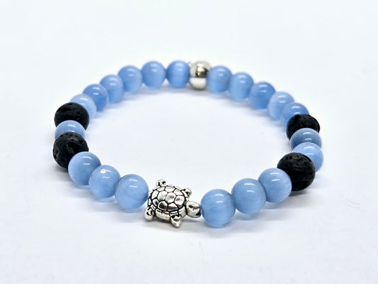 Bracelet enfant tortue bleue