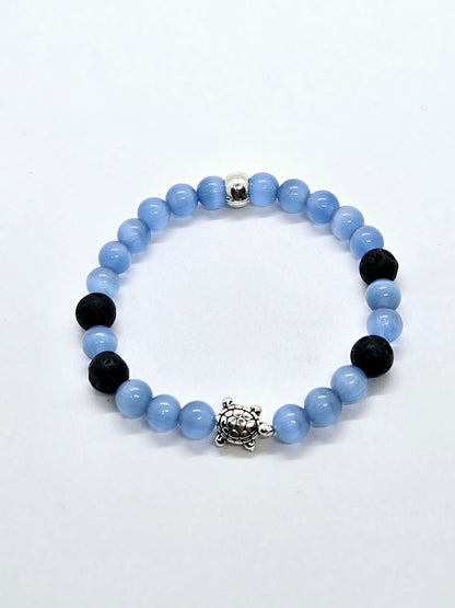 Bracelet enfant tortue bleue