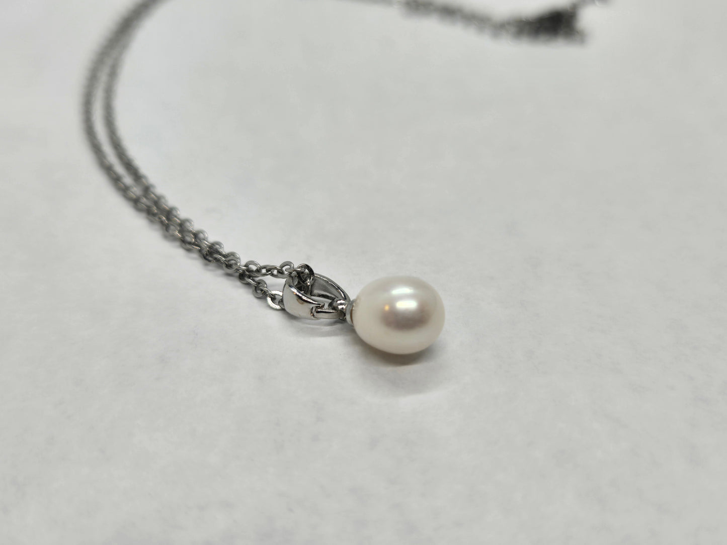 Collier perle eau douce blanche