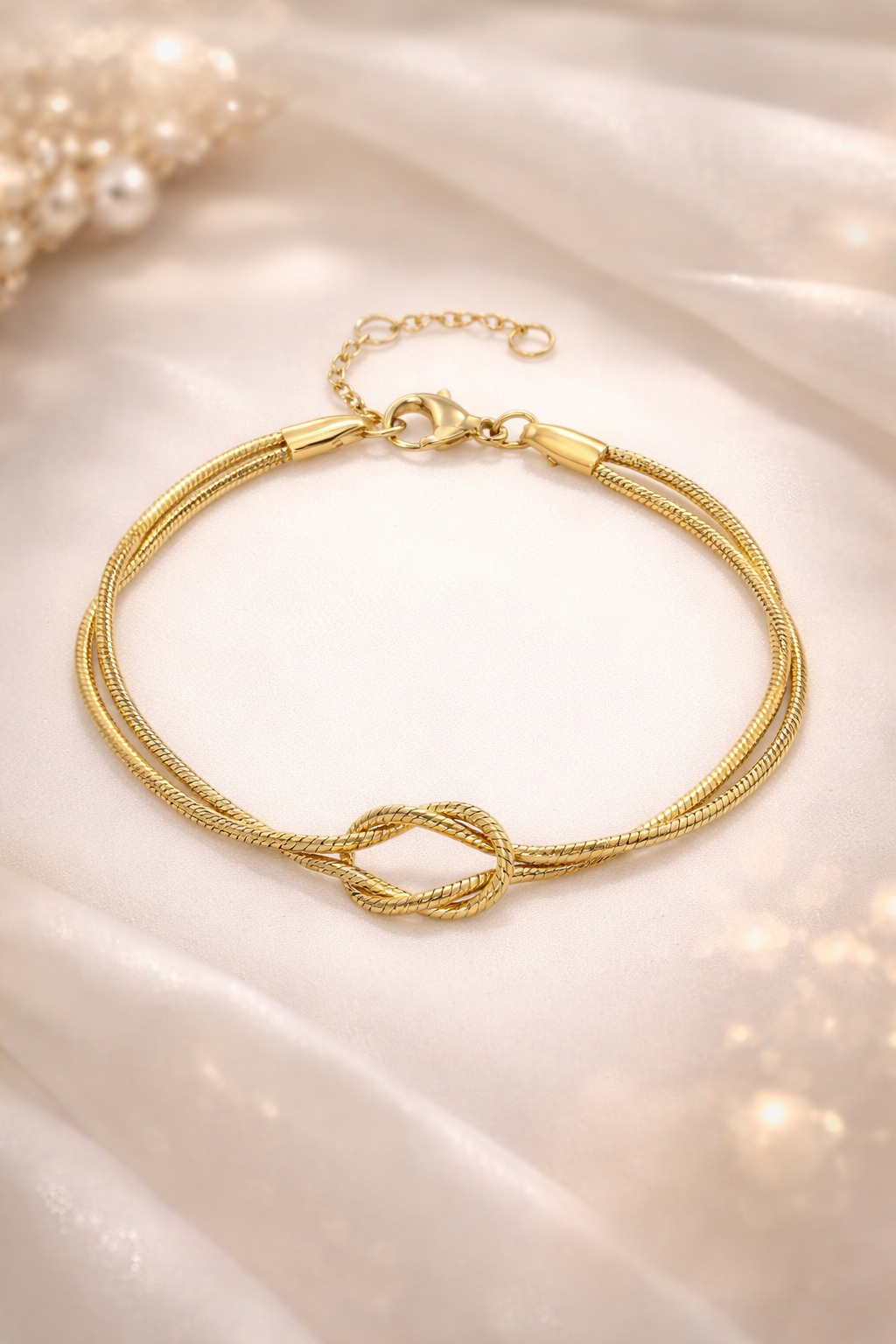 Bracelet doré noeud Acier inoxydable 