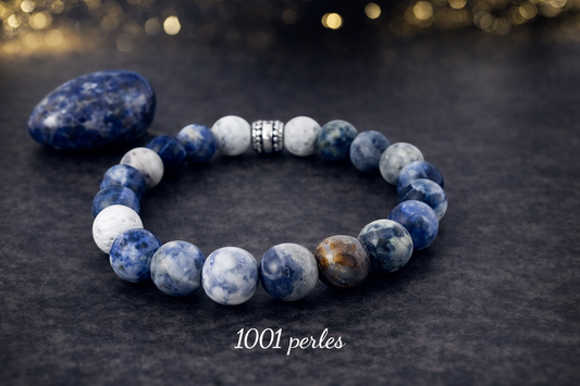 Bracelet en sodalite naturelle – perles 10 mm