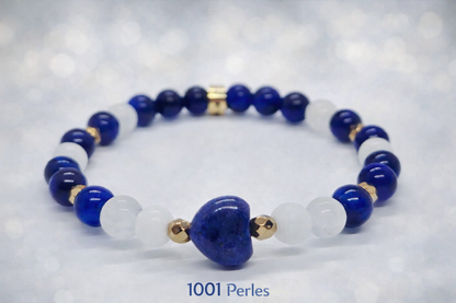 Bracelet Cœur bleu contre le cancer pédiatrique 
