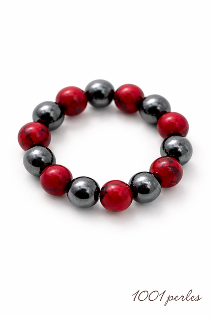 Hematite-Howlite Ring