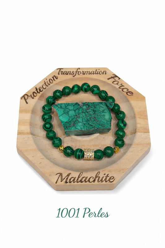 Bracelet Malachite – et son présentoir