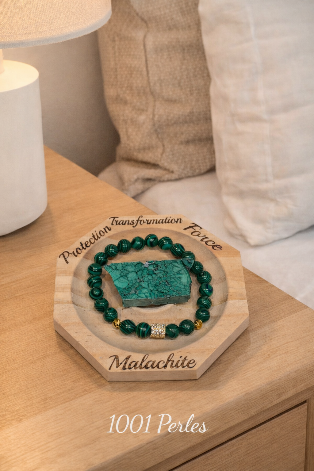 Bracelet Malachite – et son présentoir
