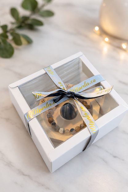 Bracelet Éclat – Agate fumée & Jaspe naturel