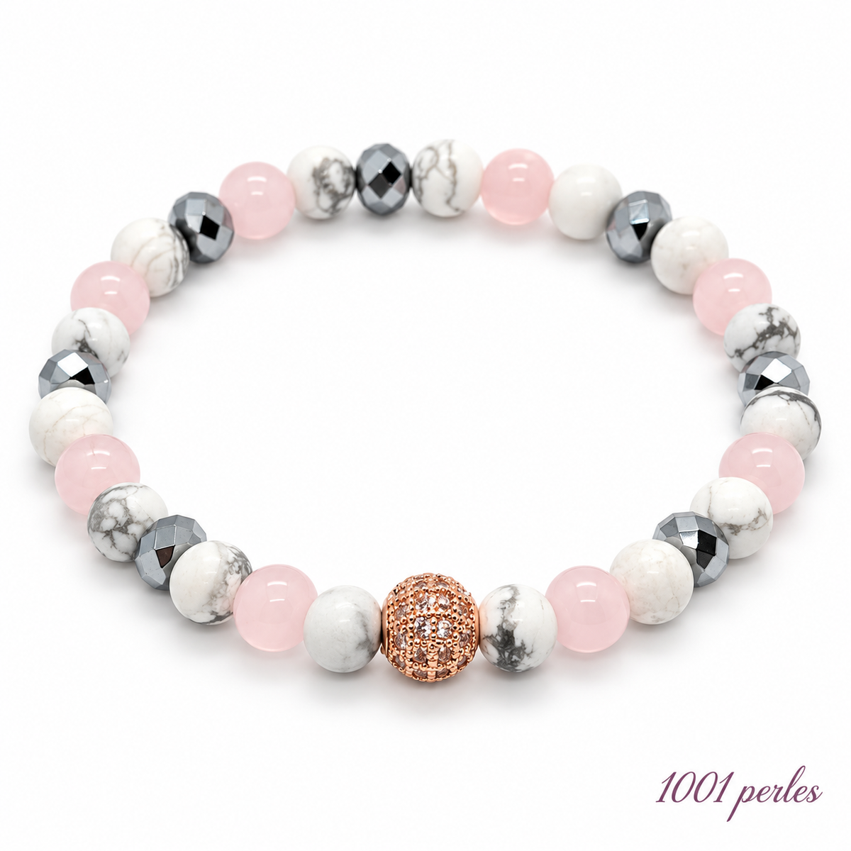 Bracelet Nougat sur fond blanc – 1001 perles