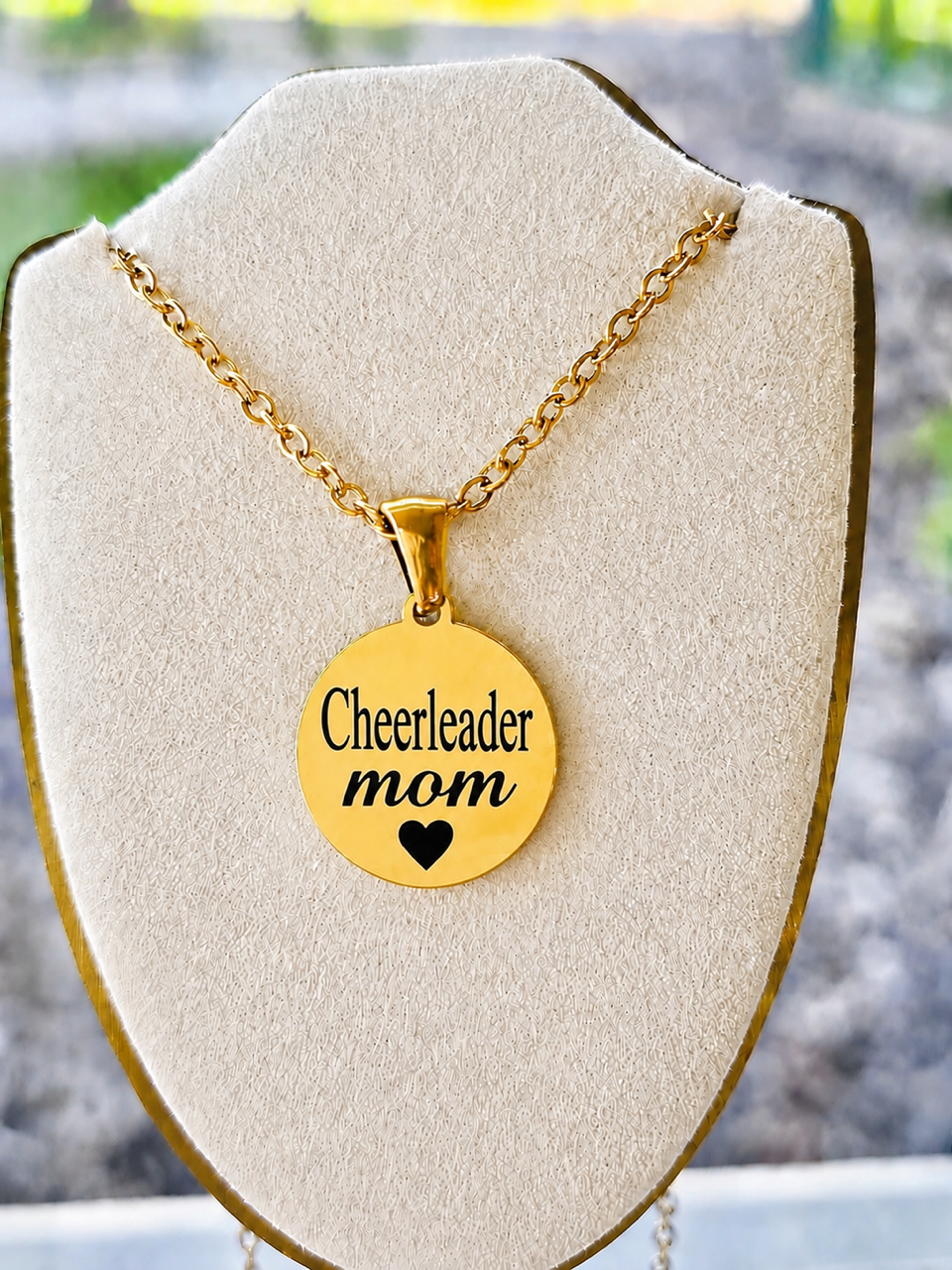 Collier Cheerleader Mom or avec gravure