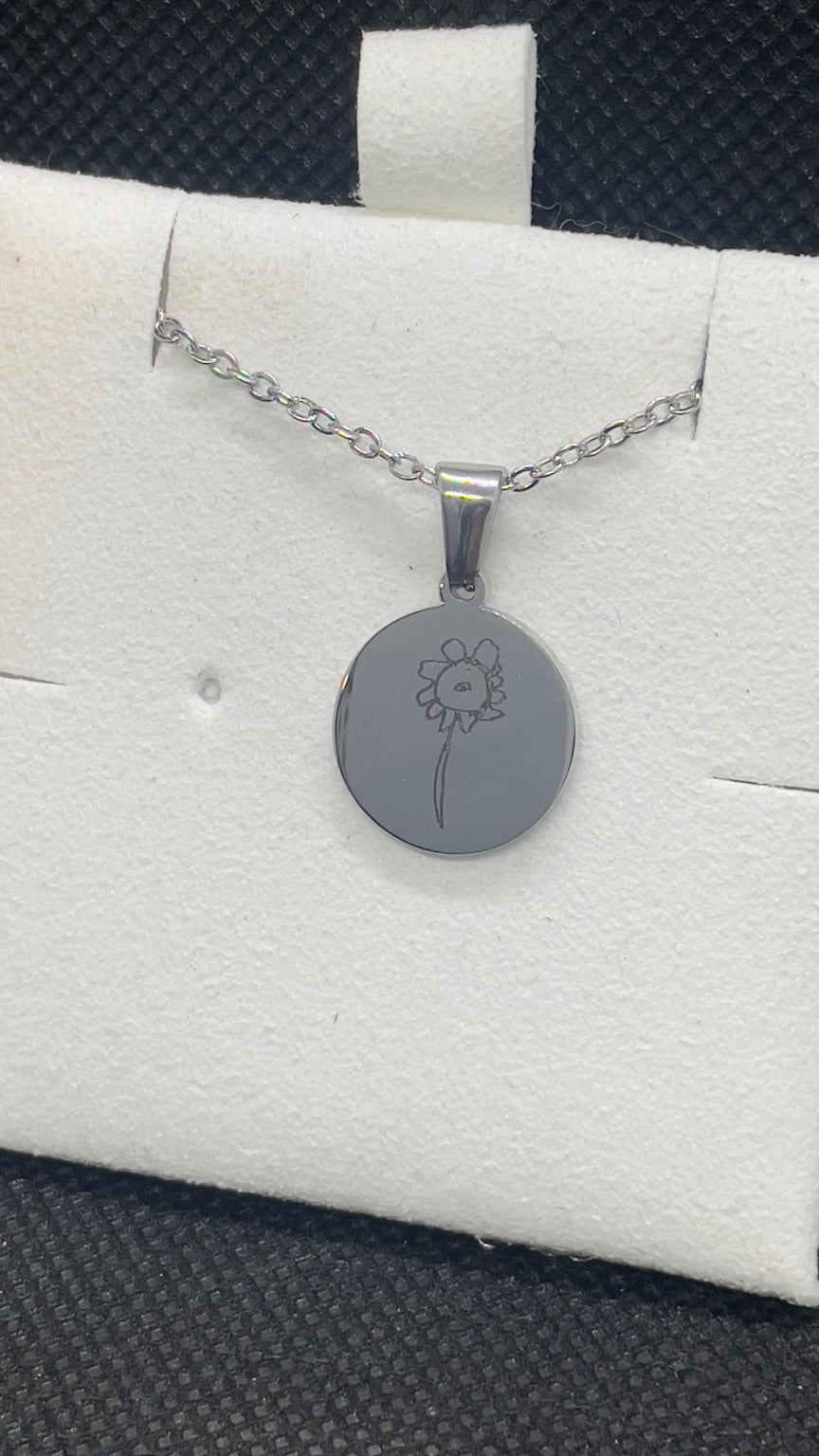 Collier personnalisé à graver en acier inoxydable - 1001perles