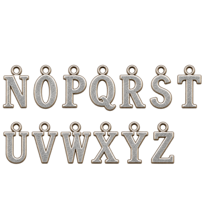 Breloques lettres argentées — N à Z