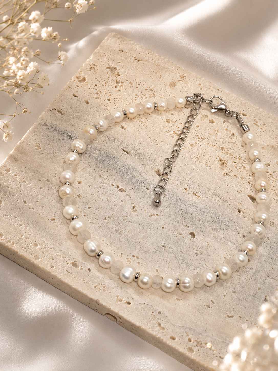 Bracelet eau douce argent