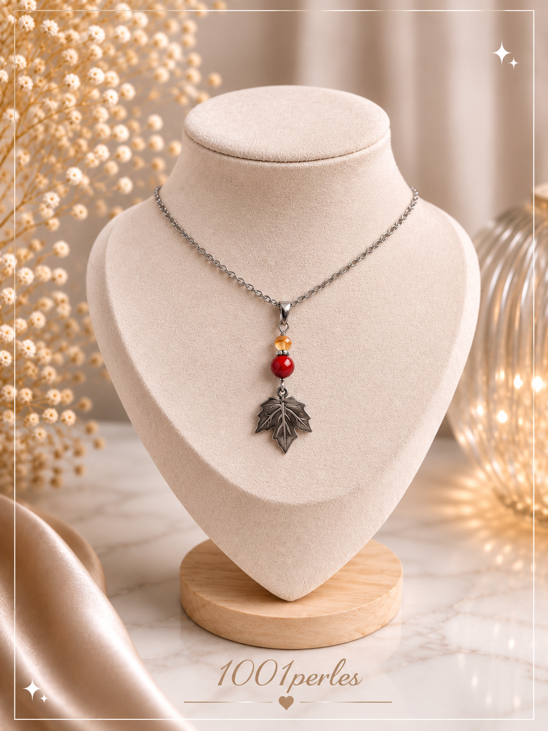 Collier feuille d'érable