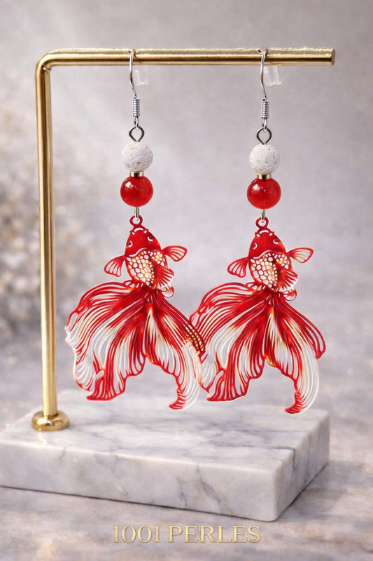 Red Beta Earrings