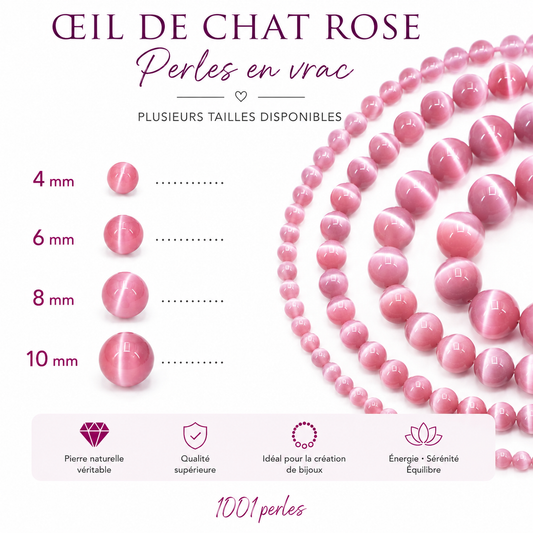 Oeil de chat rose en vrac