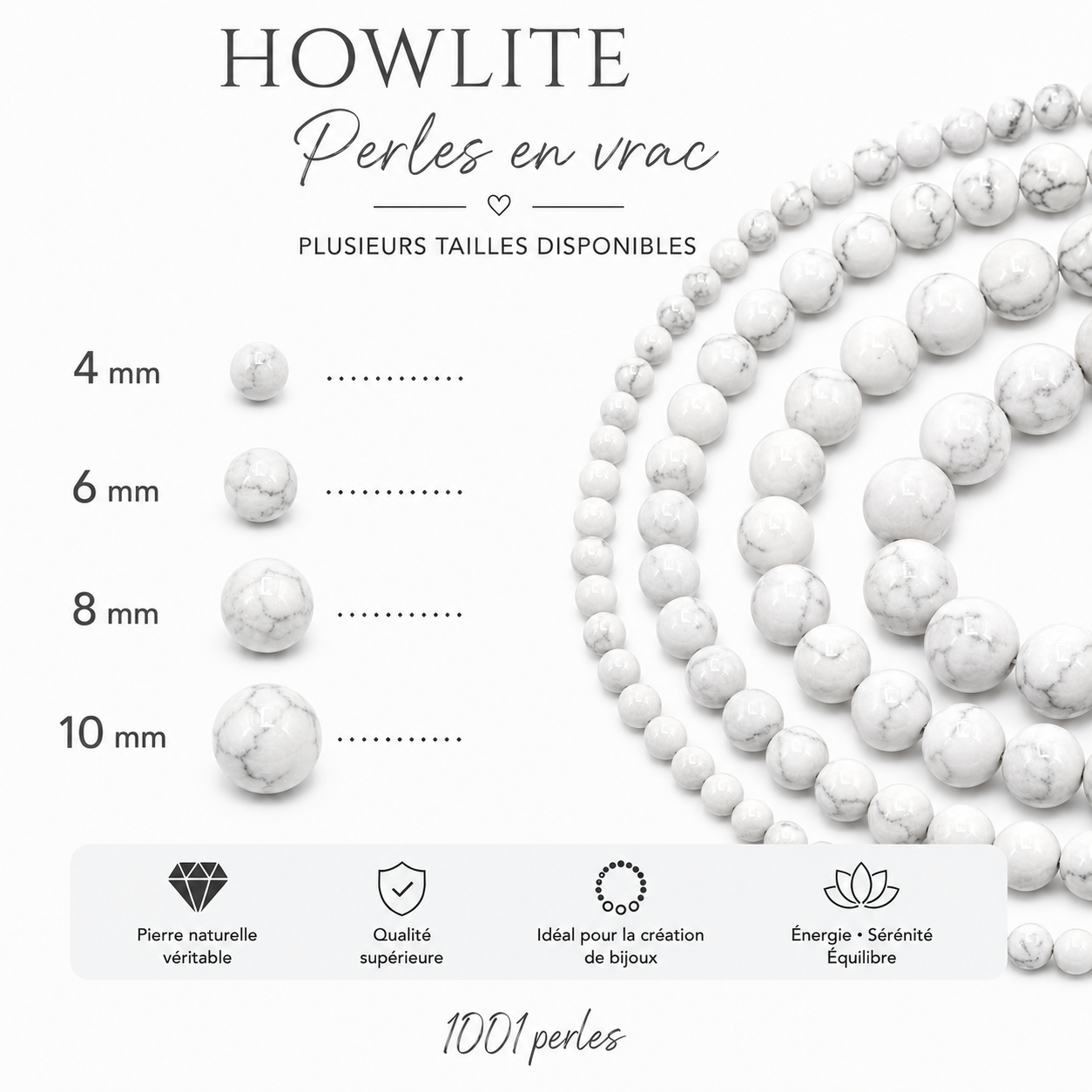 Howlite en vrac