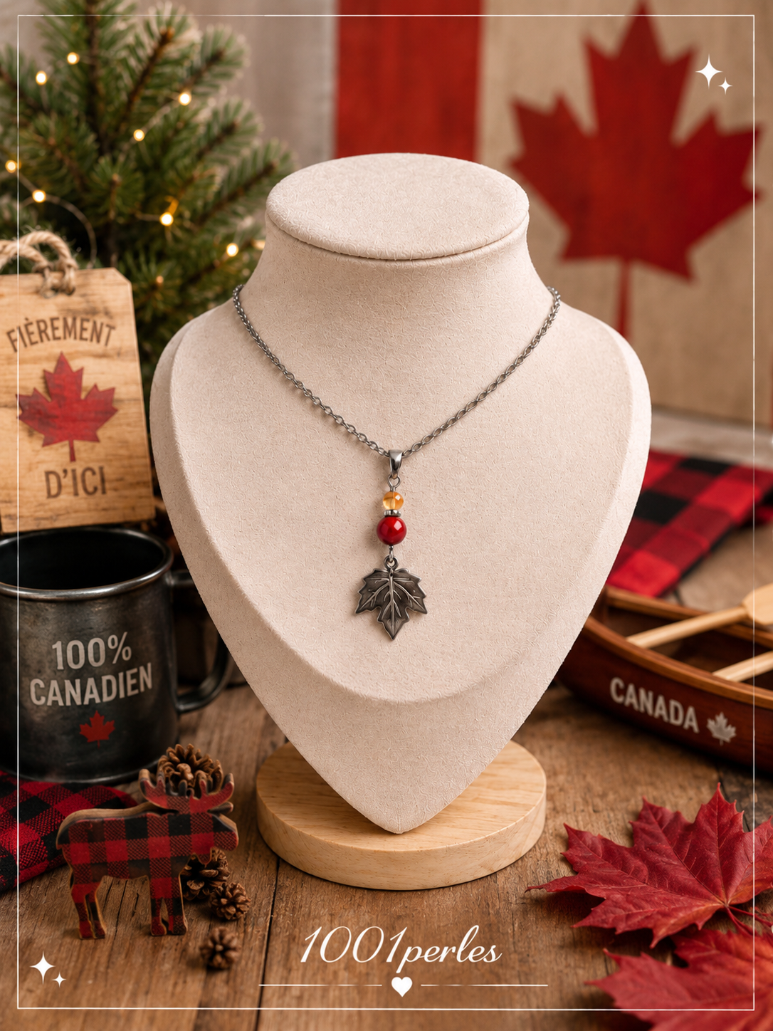Collier feuille d'érable