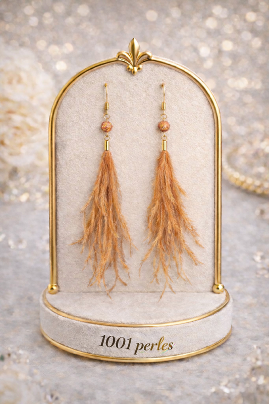Boucles d'oreilles plume