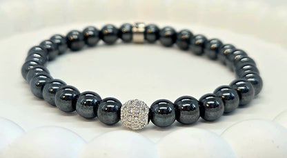 Bracelet en hématite naturelle – 1001 Perles