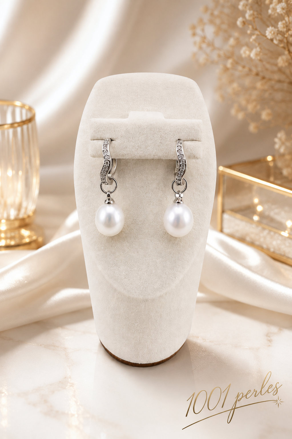 Boucles d'oreilles perles eau douce