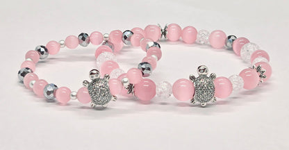 Bracelet enfant Tortue Rose