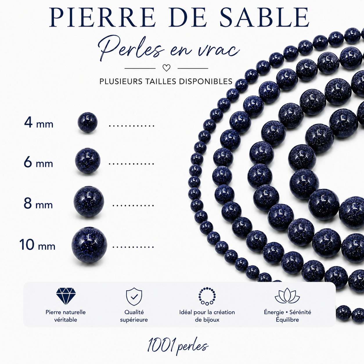 Pierre de sable bleue en vrac