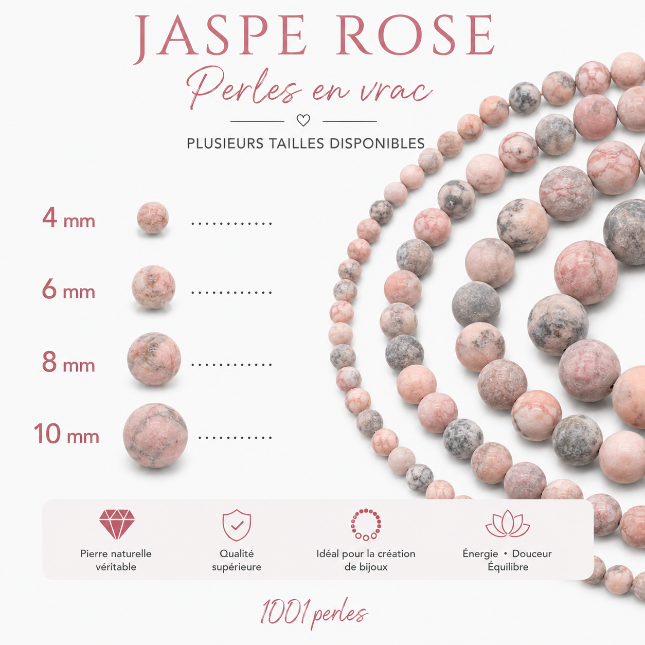 Jaspe rose en vrac