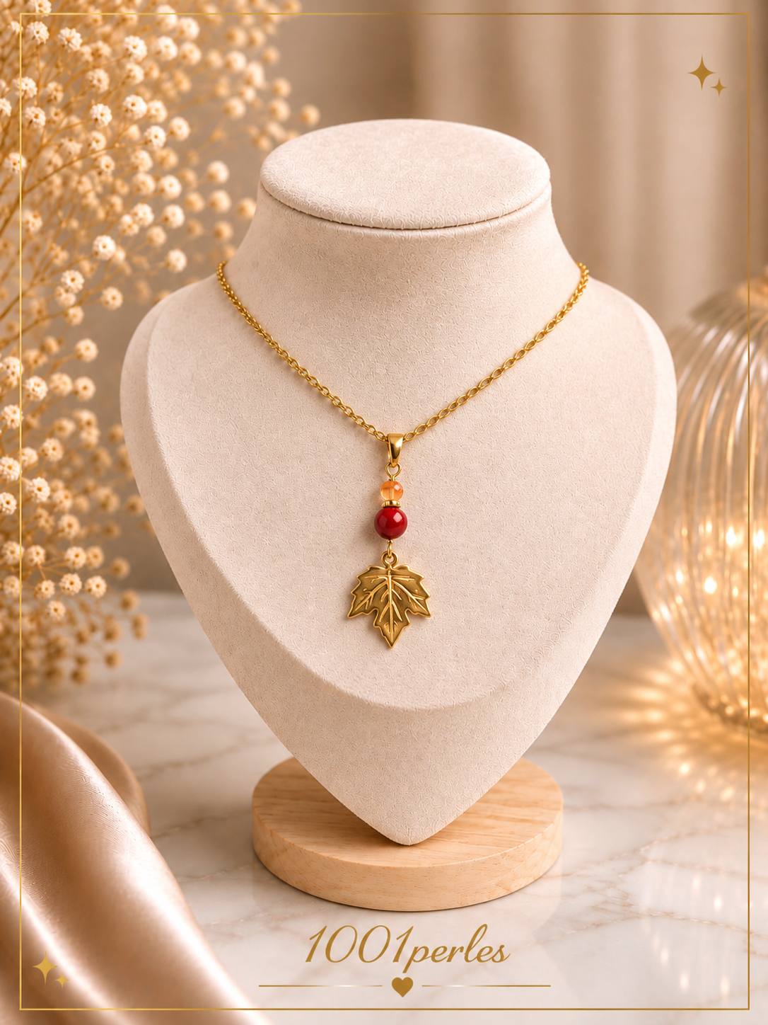 Collier feuille d'érable
