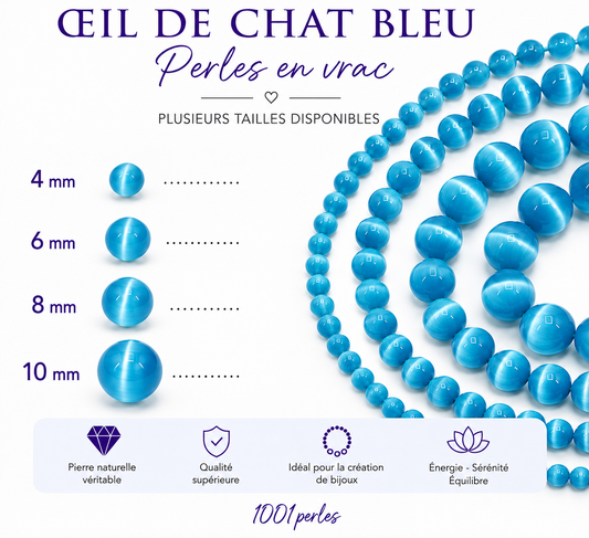 Œil de chat bleu en vrac