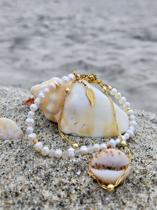 Double freshwater pearl bracelet