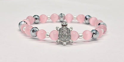 Bracelet enfant Tortue Rose