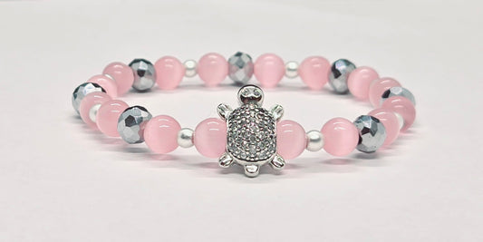 Bracelet enfant Tortue Rose