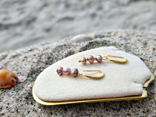Boucles d'oreilles en perles d’eau douce