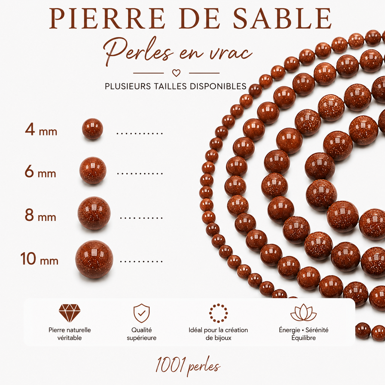 Pierre de sable marron en vrac